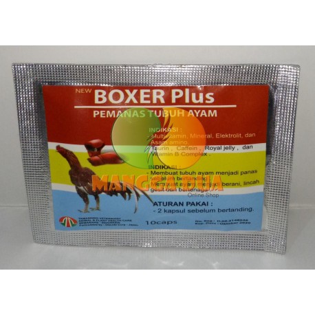 Boxer Plus 10 Capsul Original - Pemanas Tubuh Ayam Aduan