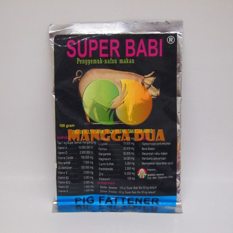 Super Babi 100 gram Original - Penggemuk Penambah Nafsu Makan Babi Multi Vitamin Mineral Asam Amino