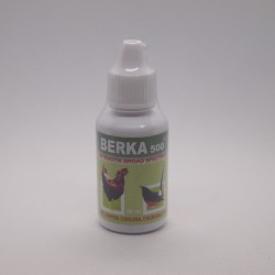 Berka 500 30 ml Original - Antibiotik untuk Berak Darah, Hijau, Kapur pada Unggas ( Ayam, Burung, Bebek )