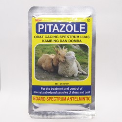 Pitazole 25 Gram Original - Obat Cacing Spektrum Luas Pita Ternak Domba Kambing Antelmintik