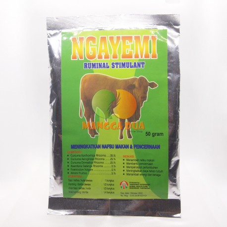 Ngayemi Sapi 50 Gram Original - Meningkatkan Nafsu Makan dan Pencernaan Sapi