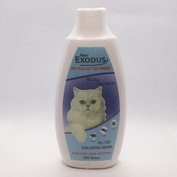 Bedak / Talk Powder Exodus Anti Flea Tick Cat 100 gram Original - Bedak Talc Anti Kutu Anak Kucing