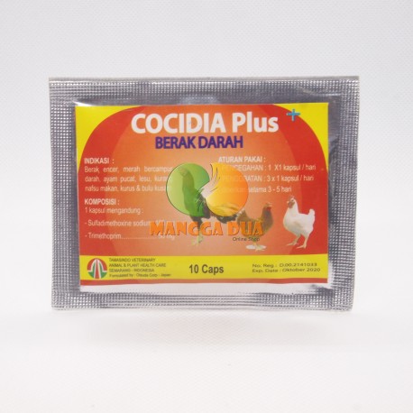 Cocidia Plus 10 Capsul Original - Berak Darah Pada Ayam