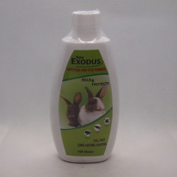 Bedak / Talk Powder Exodus Anti Flea Tick Rabbit 100 gram Original - Bedak Talc Anti Kutu Anak Kelinci