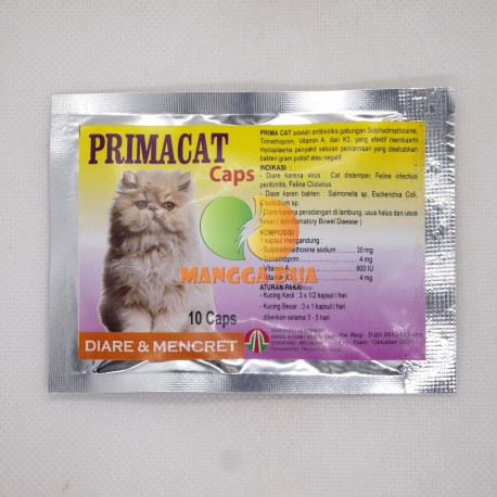 Prima Cat Dog 10 Kapsul Original - Obat Diare Pada Kucing Anjing