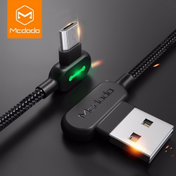 MCDODO USB Micro Gaming Fast Charging Android Charger Cable Braided L Shape 1.8 Meter