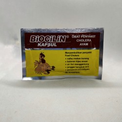 Biocilin 10 Kapsul Original - Vitamin Obat Cholera untuk Ayam dan Bebek Sakit Berak Hijau