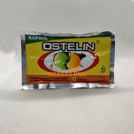 Ostelin 10 Kapsul Original - Vitamin Mencegah dan Mengobati Kelumpuhan pada Ayam Bebek Unggas