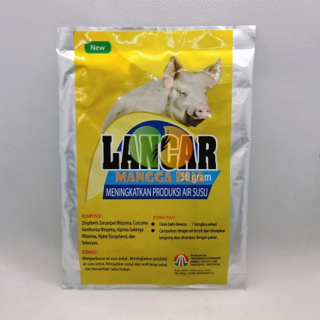Lancar Babi Pig Powder 50 Gram Original - Jamu Meningkatkan Produksi Air Susu Induk Babi