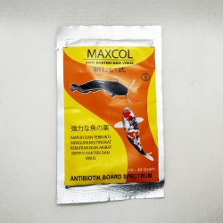Maxcol 30 gram Original - Anti Bakteri Dan Virus Ikan Antibiotik Board Spectrum