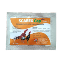 Scarex Plus Vitamin K 10 Capsul Original - Mengobati Luka-Luka Pada Ayam Aduan