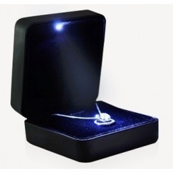 Pendant Kalung Box Jewelry With Shiny LED Premium Quality Black Box Ring Box Of Love